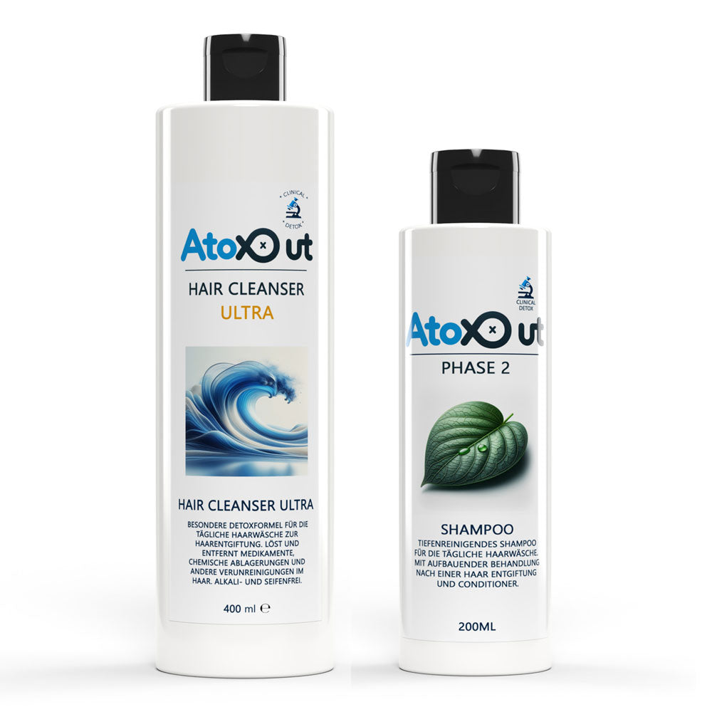 AToxOut Hair Cleanser Ultra und Phase 2 [Bildinhalt mit KI erstellt]